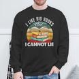 I Like Big Books Librarian Reading Teacher Book Lover Sweatshirt Gifts for Old Men