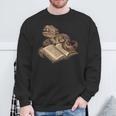 Boa Constrictor Reading A Book Sweatshirt Gifts for Old Men
