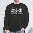Boo Ghost Books Book Club Halloween Women School Teacher Sweatshirt Gifts for Old Men