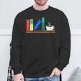 Book Books Shelf Coffee Reading Hobby Sweatshirt Gifts for Old Men