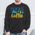 Book Coffee Drink Coffee Read Books Library Bookworm Nerd Sweatshirt Gifts for Old Men
