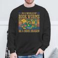 Book Dragon Kids Bookworm Sweatshirt Gifts for Old Men
