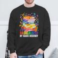 Book Flower Radicalized By Basic Decency Feminist LGBT 2026 Sweatshirt Gifts for Old Men