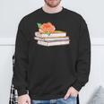 Book Flower Sweatshirt Gifts for Old Men