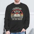 Book Lover I Closed My Book To Be Here Retro Graphic Sweatshirt Gifts for Old Men