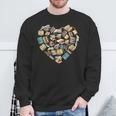 Book Lover Heart Shape Valentines Day Librarian Squad Gift Sweatshirt Gifts for Old Men