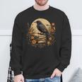 Book Lover Ideas Raven Reading Book Occult Crow Sweatshirt Gifts for Old Men
