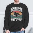 Book Lover Maine Coon Mom Just One More Chapter With My Cat Sweatshirt Gifts for Old Men