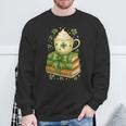 Book Lover St Patricks Day Teacher Cosy Librarycore Sweatshirt Gifts for Old Men