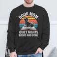 Book Mom Quiet Nights Books And Dogs Sweatshirt Gifts for Old Men