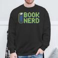 Book Nerd Pixel Retro Reading Bibliophile Gamer Sweatshirt Gifts for Old Men