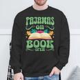 Book And Pajama Pajamas On Book Open Sweatshirt Gifts for Old Men