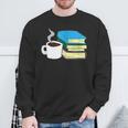 Book Reading And Coffee Books And Coffee Sweatshirt Gifts for Old Men