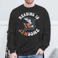 Book Reading Is Jawsome Reading Books Sweatshirt Gifts for Old Men