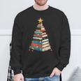 All Booked For Christmas Book Sweatshirt Gifts for Old Men