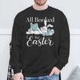 All Booked For Easter Librarian Core Book Reader Author Sweatshirt Gifts for Old Men