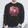 All Booked For Valentines Coquette Bow Book Lover Bookworm Sweatshirt Gifts for Old Men