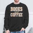 Books & Coffee Floral Sweatshirt Gifts for Old Men