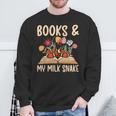 Books & My Milk Snake Owner Milk Snake Lover Milk Snakes Sweatshirt Gifts for Old Men