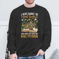Books And My Ball Python Owner Ball Python Lover Sweatshirt Gifts for Old Men