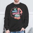 My Books Are Calling Book Lover Quote Sweatshirt Gifts for Old Men