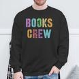 BOOKS CREW Hello Reader Ready Back To School Sweatshirt Gifts for Old Men