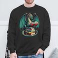 Books Dragon Reading Book Lover Sweatshirt Gifts for Old Men