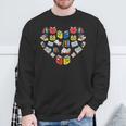 Books Heart Love Reading Teacher Librarian Bookworm Women Sweatshirt Gifts for Old Men