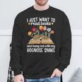 Books And My Hognose Snake Owner Hognose Snake Lover Sweatshirt Gifts for Old Men