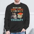 BOOKS AND MAINE COONS ARE MY THERAPY Main Coon Sweatshirt Gifts for Old Men BOOKS AND MAINE COONS ARE MY THERAPY Main Coon Sweatshirt Gifts for Old Men