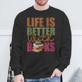 Books Novels Reading Shirt Life Is Better With Books Sweatshirt Gifts for Old Men Books Novels Reading Shirt Life Is Better With Books Sweatshirt Gifts for Old Men
