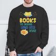 Books The Original Hand Held Device Librarian Read Teacher For Men Women Kids Sweatshirt Gifts for Old Men