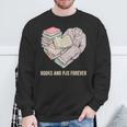 Books And Pajamas Reading Bedtime Sweatshirt Gifts for Old Men