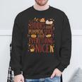 Books And Pumpkin Spice Cute Fall Aesthetic Sweatshirt Gifts for Old Men