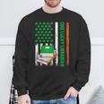 Books US American Flag One Lucky Librarian St Patrick's Day For Women Kids Men Sweatshirt Gifts for Old Men