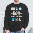 Booktrovert Introvert Reader Library Card Coffee Books Sweatshirt Gifts for Old Men