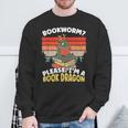 Bookworm Please I'm A Book Dragon Bookworm Book Lovers Sweatshirt Gifts for Old Men