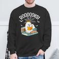 Booooks Ghost Read Books Halloween Sweatshirt Gifts for Old Men