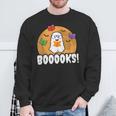 Booooks GhostShirt Boo Read Books Library Sweatshirt Gifts for Old Men