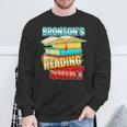 Bronson's Reading Shirt Personalized Book Reading Sweatshirt Gifts for Old Men Bronson's Reading Shirt Personalized Book Reading Sweatshirt Gifts for Old Men