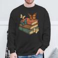 Butterflies And Books Cute Butterfly Sweatshirt Gifts for Old Men