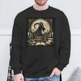 Capricorn Zodiac Art Academia Aesthetic Book Lover Sweatshirt Gifts for Old Men