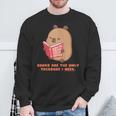 CapyFun Books Are The Only Treasure I Need Capybara Kids Sweatshirt Gifts for Old Men
