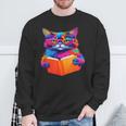 Cat Book Shirt Colorful Cat Reading Book Sweatshirt Gifts for Old Men Cat Book Shirt Colorful Cat Reading Book Sweatshirt Gifts for Old Men