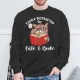 Cat Tshirt Easily Distracted By Cats And Books Cat For Men Women Sweatshirt Gifts for Old Men