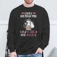 Cat Simply Distracted By Cats And Books Sweatshirt Gifts for Old Men
