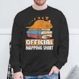 Cat Sleeping Napping Bookworm Reading Book Lover Book Nerd Men Women Kids Sweatshirt Gifts for Old Men
