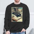 Cat Teacher Student School Last Day Books First 100th Day Sweatshirt Gifts for Old Men Cat Teacher Student School Last Day Books First 100th Day Sweatshirt Gifts for Old Men