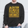 Caution I May Start Talking About Books Sweatshirt Gifts for Old Men