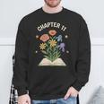 Chapter 11 Floral Book Birthday Reading Lover Sweatshirt Gifts for Old Men
